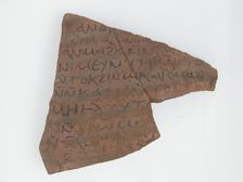 Ostrakon, Coptic, 7th century. Creator: Unknown