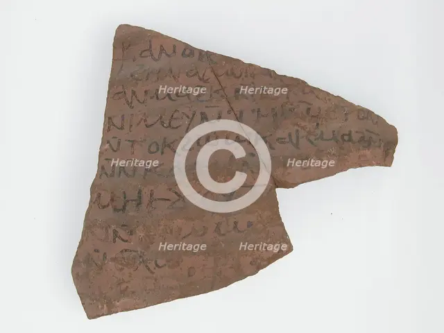 Ostrakon, Coptic, 7th century. Creator: Unknown.