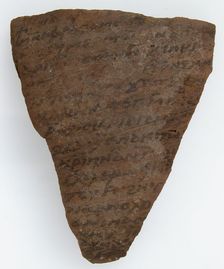 Ostrakon, Coptic, 7th century. Creator: Unknown