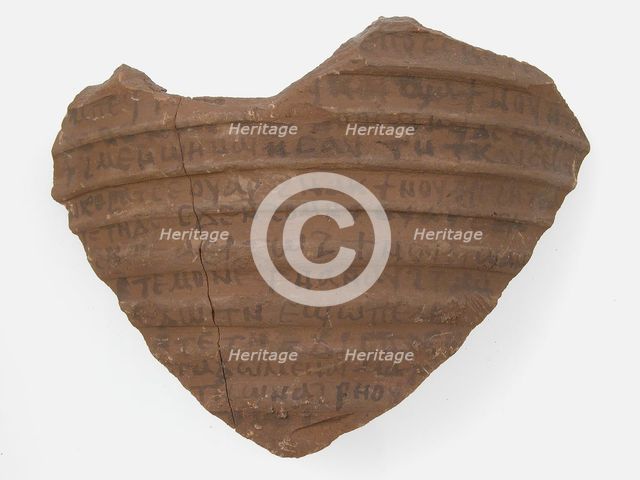 Ostrakon, Coptic, 7th century. Creator: Unknown.