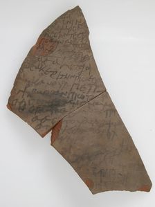 Ostrakon, Coptic, 7th century. Creator: Unknown