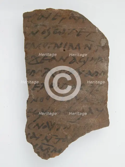 Ostrakon, Coptic, 7th century. Creator: Unknown.