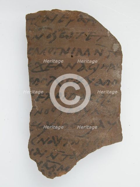 Ostrakon, Coptic, 7th century. Creator: Unknown.