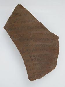Ostrakon, Coptic, 7th century. Creator: Unknown