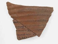 Ostrakon, Coptic, 7th century. Creator: Unknown