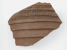 Ostrakon, Coptic, 7th century. Creator: Unknown