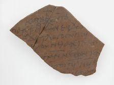 Ostrakon, Coptic, 7th century. Creator: Unknown