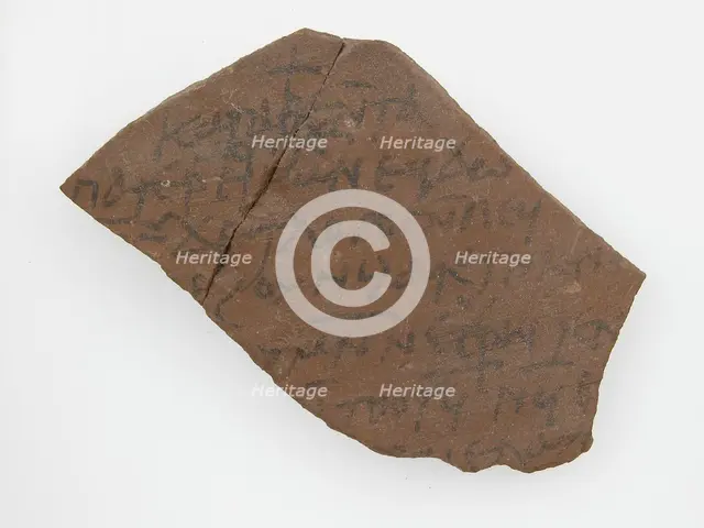 Ostrakon, Coptic, 7th century. Creator: Unknown.