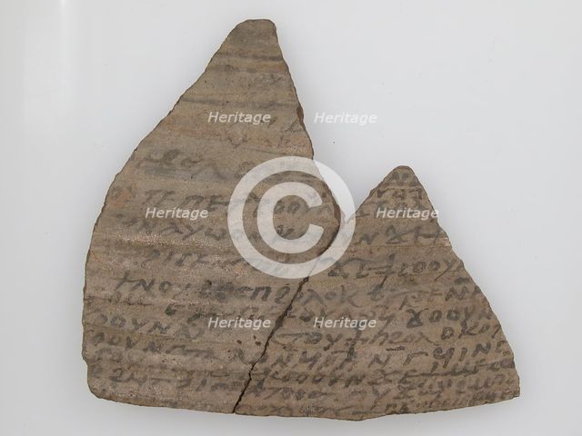 Ostrakon, Coptic, 7th century. Creator: Unknown.