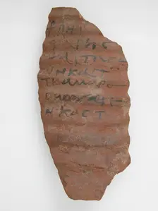 Ostrakon, Coptic, 7th century. Creator: Unknown