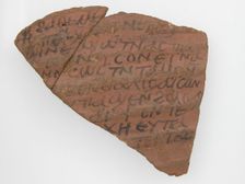 Ostrakon, Coptic, 7th century. Creator: Unknown