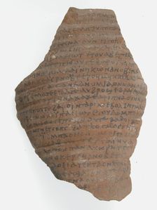 Ostrakon, Coptic, 7th century. Creator: Unknown