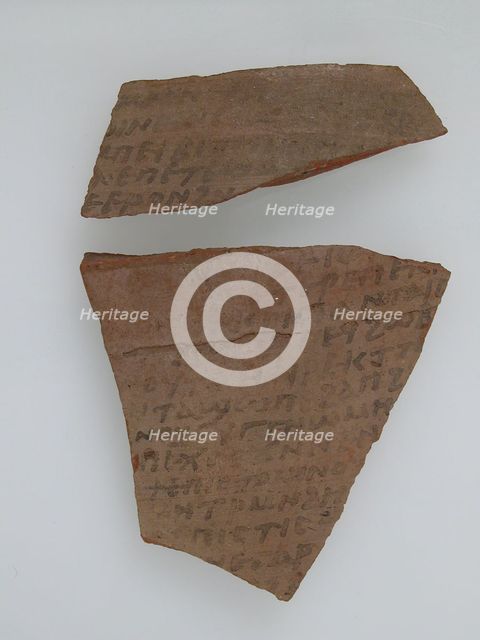 Ostrakon, Coptic, 7th century. Creator: Unknown.