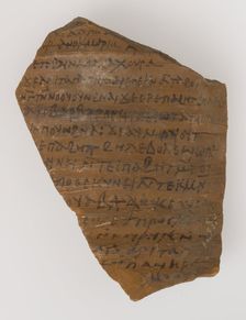 Ostrakon from Maria and Susanna Jointly to Panachora, Coptic, probably early 7th century. Creator: Unknown