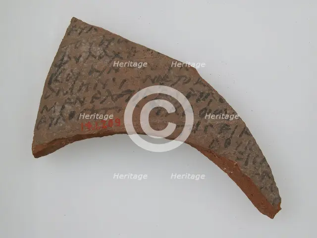 Ostrakon with a Canticle (?), Coptic, 580-640. Creator: Unknown.