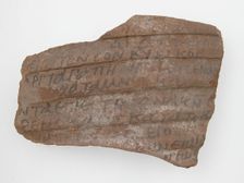 Ostrakon with a Letter to Cyriacus, Coptic, 600. Creator: Unknown