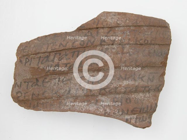 Ostrakon with a Letter to Cyriacus, Coptic, 600. Creator: Unknown.