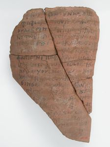 Ostrakon with a Letter to Elias, Coptic, 600. Creator: Unknown