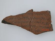 Ostrakon with a Letter to Epiphanius, Coptic, 580-640. Creator: Unknown