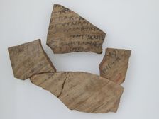 Ostrakon with a Letter to Epiphanius from His Mother, Coptic, 600. Creator: Unknown