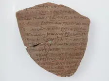 Ostrakon with a Letter to John and Enoch, Coptic, 600. Creator: Unknown