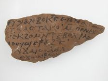 Ostrakon with a Letter, Coptic, 580-640. Creator: Unknown