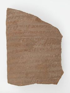 Ostrakon with a Letter, Coptic, 580-640. Creator: Unknown