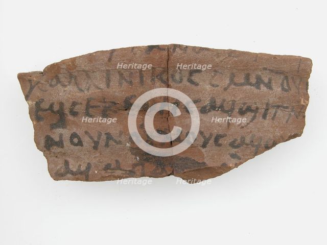 Ostrakon with a Letter, Coptic, 600. Creator: Unknown.