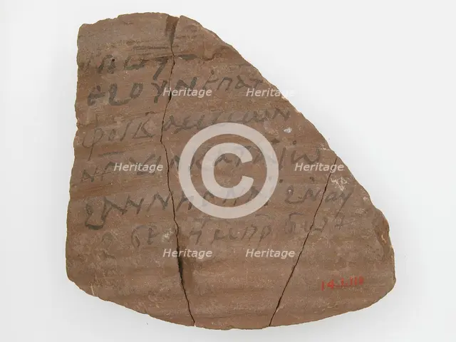 Ostrakon with a Letter, Coptic, 600. Creator: Unknown.