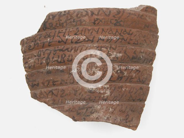 Ostrakon with a Letter, Coptic, 600. Creator: Unknown.
