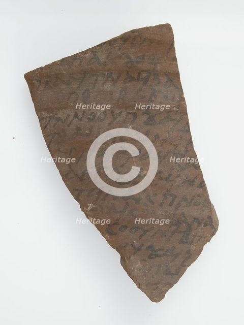 Ostrakon with a Letter, Coptic, 600. Creator: Unknown.