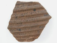 Ostrakon with a Letter, Coptic, 600. Creator: Unknown