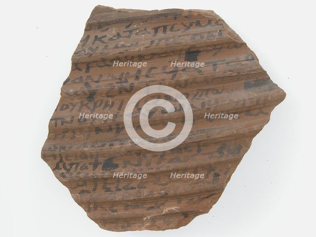 Ostrakon with a Letter, Coptic, 600. Creator: Unknown.