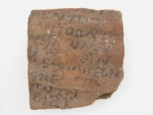 Ostrakon with a Letter, Coptic, 600. Creator: Unknown