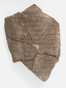 Ostrakon with a Letter, Coptic, 600. Creator: Unknown