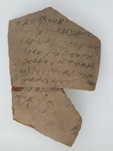 Ostrakon with a Letter, Coptic, 600. Creator: Unknown