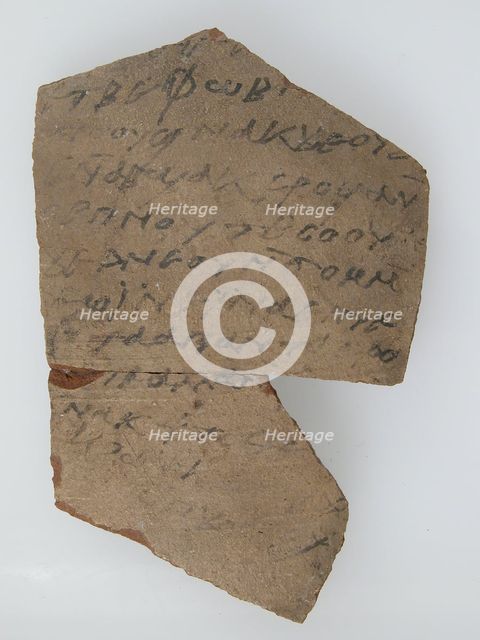 Ostrakon with a Letter, Coptic, 600. Creator: Unknown.