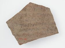 Ostrakon with a Letter from Christodorus (?) to Psan, Coptic, 600. Creator: Unknown
