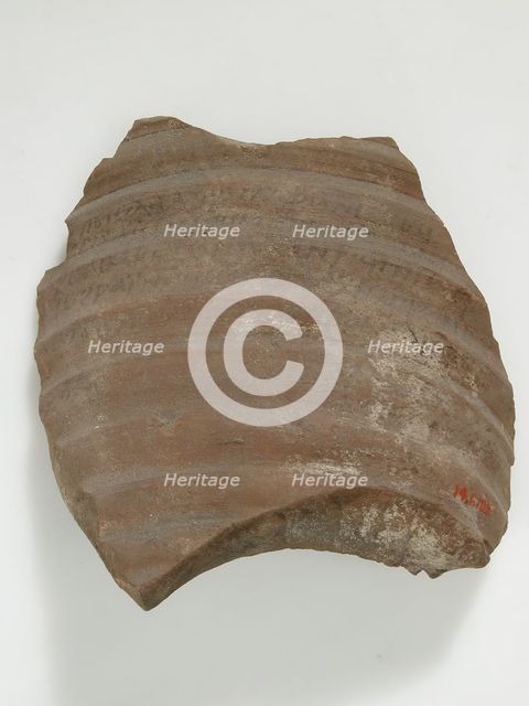 Ostrakon with a Letter from Epiphanius to Andrew, Coptic, 600. Creator: Unknown.
