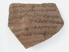 Ostrakon with a Letter from Epiphanius to Jacob, Coptic, 600. Creator: Unknown