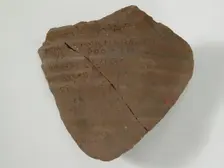 Ostrakon with a Letter from Jacob to Jacob, Coptic, 600. Creator: Unknown