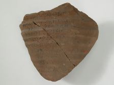 Ostrakon with a Letter from Jacob to Jacob, Coptic, 600. Creator: Unknown