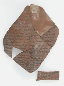 Ostrakon with a Letter from John, Coptic, 600. Creator: Unknown