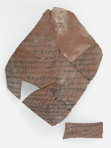 Ostrakon with a Letter from John, Coptic, 600. Creator: Unknown