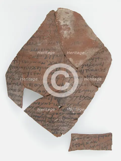Ostrakon with a Letter from John, Coptic, 600. Creator: Unknown.