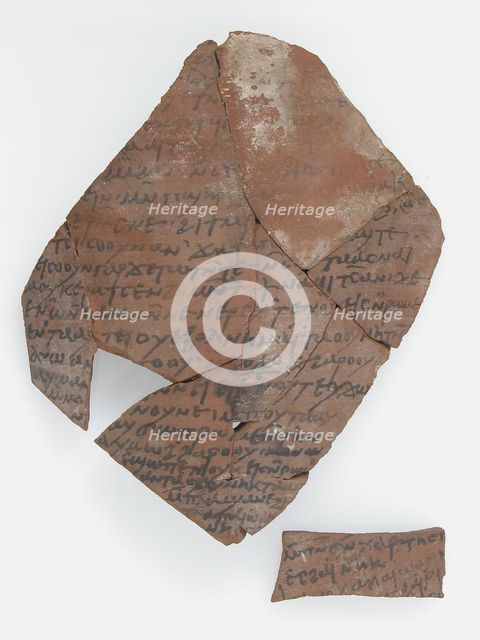 Ostrakon with a Letter from John, Coptic, 600. Creator: Unknown.