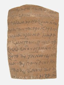 Ostrakon with a Letter from John to Moses, Coptic, 600. Creator: Unknown