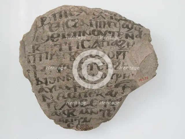 Ostrakon with a Letter from Jonah to Elias, Coptic, 600. Creator: Unknown.