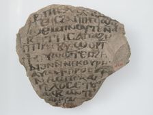 Ostrakon with a Letter from Jonah to Elias, Coptic, 600. Creator: Unknown