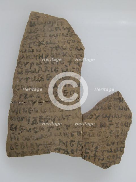 Ostrakon with a Letter from Joseph, Coptic, 580-640. Creator: Unknown.